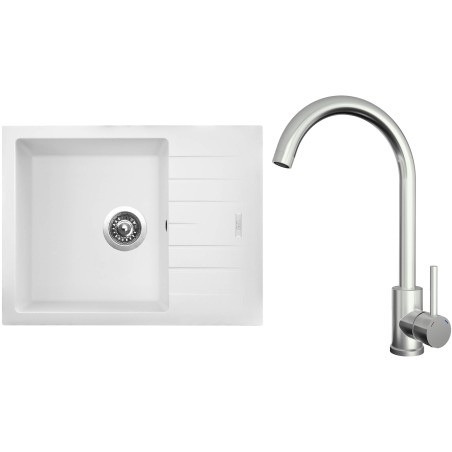 Set Sinks G24628 (dřez Perfecto 650 Milk 28 + baterie Arco Celonerezová)