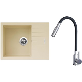 Set Sinks G24750 (dřez Perfecto 650 Sahara 50 + baterie Elasta S Nerez/Černá)