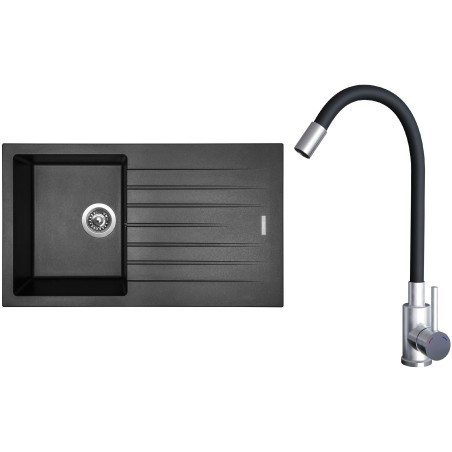 Set Sinks G22174 (dřez Perfecto 860 Metalblack 74 + baterie Elasta Nerez/Černá) Set Sinks G22174 (dřez Perfecto 860 Metalblack 74 + baterie Elasta Nerez/Černá)