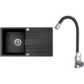 Set Sinks G20630XC (dřez Rapid 780 XC Granblack 30 + baterie Elasta Nerez/Černá)
