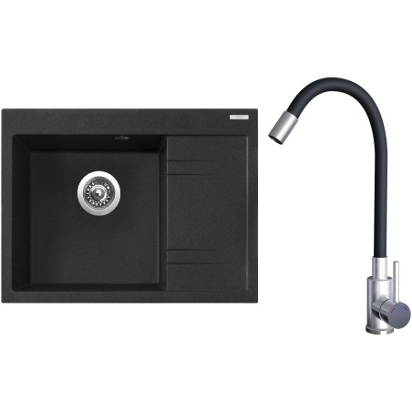 Set Sinks G20430 (dřez Rim 650 L Granblack 30 levý + baterie Elasta Nerez/Černá) Set Sinks G20430 (dřez Rim 650 L Granblack 30 levý + baterie Elasta Nerez/Černá)