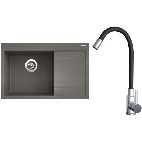 Set Sinks G20854 (dřez Rim 780 L Truffle 54 levý + baterie Elasta Nerez/Černá) Set Sinks G20854 (dřez Rim 780 L Truffle 54 levý + baterie Elasta Nerez/Černá)