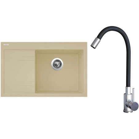 Set Sinks G20950 (dřez Rim 780 P Sahara 50 pravý + baterie Elasta Nerez/Černá) Set Sinks G20950 (dřez Rim 780 P Sahara 50 pravý + baterie Elasta Nerez/Černá)