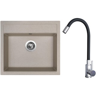 Set Sinks G21529 (dřez Solo 560 Avena 29 + baterie Elasta Nerez/Černá)