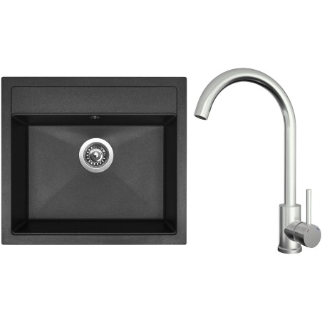 Set Sinks G24030 (dřez Solo 560 Granblack 30 + baterie Arco Celonerezová)