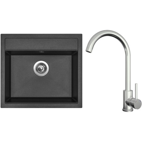 Set Sinks G24074 (dřez Solo 560 Metalblack 74 + baterie Arco Celonerezová) Set Sinks G24074 (dřez Solo 560 Metalblack 74 + baterie Arco Celonerezová)