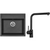Set Sinks G23974 (dřez Solo 560 Metalblack 74 + baterie Elka Černá matná) Set Sinks G23974 (dřez Solo 560 Metalblack 74 + baterie Elka Černá matná)