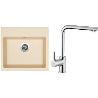 Set Sinks G23850 (dřez Solo 560 Sahara 50 + baterie Elka Chrom - lesklý)