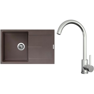 Set Sinks G25293 (dřez Ultima 790 Marone 93 + baterie Arco Celonerezová)