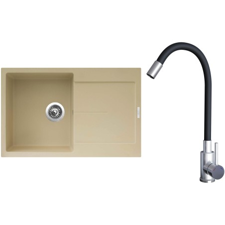Set Sinks G21950 (dřez Ultima 790 Sahara 50 + baterie Elasta Nerez/Černá) Set Sinks G21950 (dřez Ultima 790 Sahara 50 + baterie Elasta Nerez/Černá)