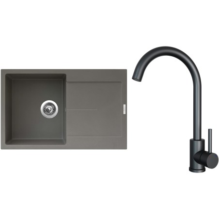 Set Sinks G25054 (dřez Ultima 790 Truffle 54 + baterie Arco Černá matná) Set Sinks G25054 (dřez Ultima 790 Truffle 54 + baterie Arco Černá matná)