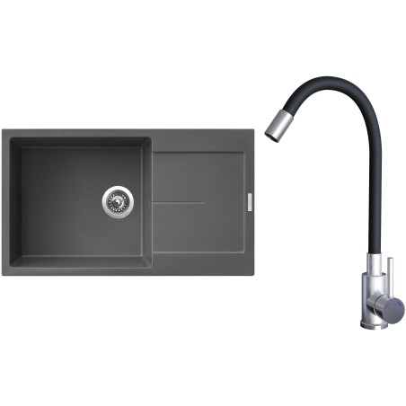 Set Sinks G22272 (dřez Ultima 860 XXL Titanium 72 + baterie Elasta Nerez/Černá) Set Sinks G22272 (dřez Ultima 860 XXL Titanium 72 + baterie Elasta Nerez/Černá)