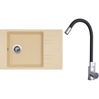 Set Sinks G21050 (dřez Vario 780 Sahara 50 + baterie Elasta Nerez/Černá)