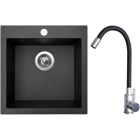 Set Sinks G20174 (dřez Viva 455 Metalblack 74 + baterie Elasta Nerez/Černá) Set Sinks G20174 (dřez Viva 455 Metalblack 74 + baterie Elasta Nerez/Černá)