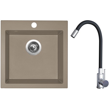 Set Sinks G20154 (dřez Viva 455 Truffle 54 + baterie Elasta Nerez/Černá) Set Sinks G20154 (dřez Viva 455 Truffle 54 + baterie Elasta Nerez/Černá)