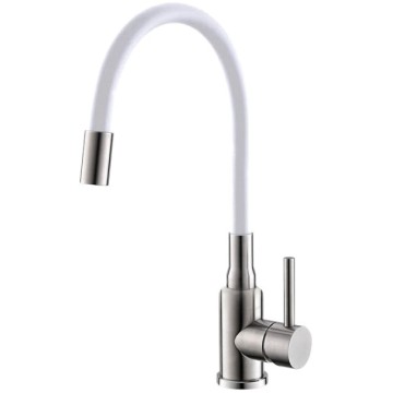 Kuchyňská baterie Alveus Mintas Bílá/Kartáčovaná ocel