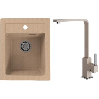 Set Alveus (dřez Atrox 10 Beige 55 + baterie Afra Beige 55)