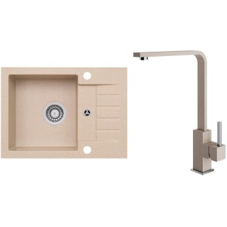 Set Alveus (dřez Niro 30 Beige 55 + baterie Afra Beige 55)