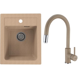 Set Alveus (dřez Atrox 10 Beige 55 + baterie Delos Beige 55)