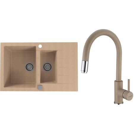 Set Alveus (dřez Cadit 70 Beige 55 + baterie Delos Beige 55) Set Alveus (dřez Cadit 70 Beige 55 + baterie Delos Beige 55)