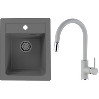 Set Alveus (dřez Atrox 10 Beton 81 + baterie Delos Beton 81)