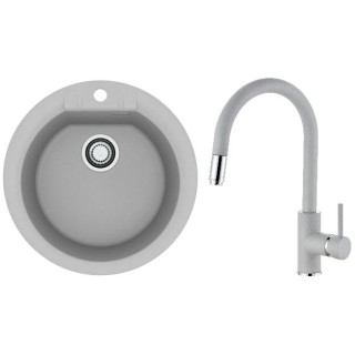 Set Alveus (dřez Cadit 100 Beton 81 + baterie Delos Beton 81)