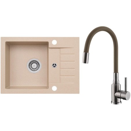 Set Alveus (dřez Niro 30 Beige 55 + baterie Mintas Béžová/Kartáčovaná ocel) Set Alveus (dřez Niro 30 Beige 55 + baterie Mintas Béžová/Kartáčovaná ocel)