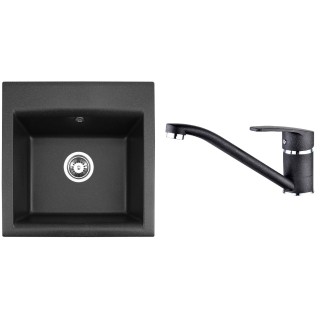 Set Alveus (dřez Gem 10 Black 91 + baterie Nina Black 91)