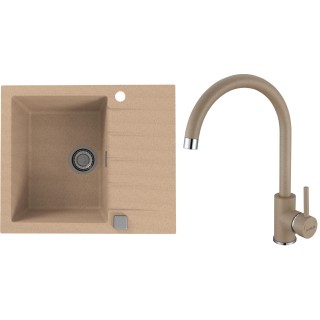 Set Alveus (dřez Cadit 10 Beige 55 + baterie Roxa Beige 55)