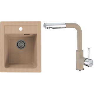 Set Alveus (dřez Atrox 10 Beige 55 + baterie Siros Beige 55)