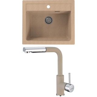 Set Alveus (dřez Atrox 30 Beige 55 + baterie Siros Beige 55)