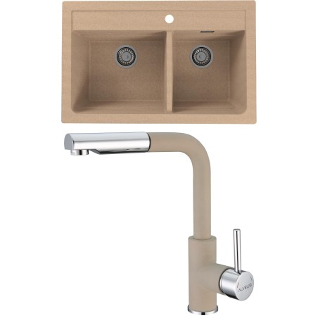 Set Alveus (dřez Atrox 50 Beige 55 + baterie Siros Beige 55) Set Alveus (dřez Atrox 50 Beige 55 + baterie Siros Beige 55)