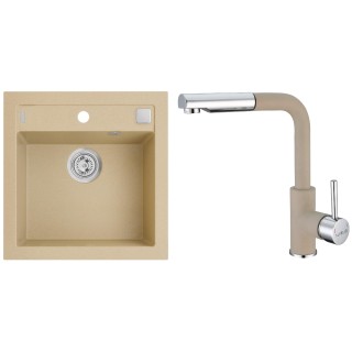 Set Alveus (dřez Formic 20 Beige 55 + baterie Siros Beige 55)