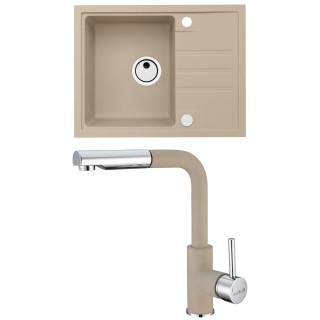 Set Alveus (dřez Intermezzo 30 Beige 55 + baterie Siros Beige 55)