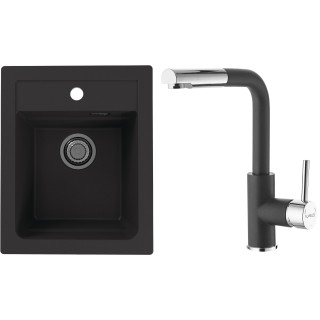 Set Alveus (dřez Atrox 10 Black 91 + baterie Siros Black 91)