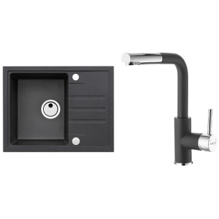 Set Alveus (dřez Intermezzo 30 Black 91 + baterie Siros Black 91)