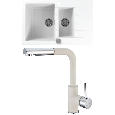 Set Alveus (dřez Cadit 70 White 11 + baterie Siros White 11) Set Alveus (dřez Cadit 70 White 11 + baterie Siros White 11)
