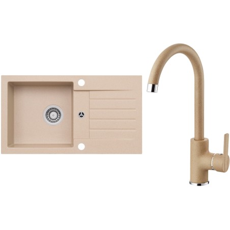 Set Alveus (dřez Niro 130 Beige 55 + baterie Tonia Beige 55) Set Alveus (dřez Niro 130 Beige 55 + baterie Tonia Beige 55)