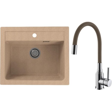 Set Alveus (dřez Atrox 30 Beige 55 + baterie Mintas Béžová/Chrom)