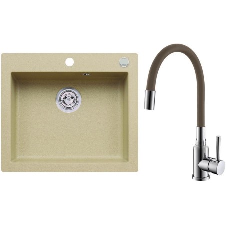 Set Alveus (dřez Cortina 160 Beige 55 + baterie Mintas Béžová/Chrom) Set Alveus (dřez Cortina 160 Beige 55 + baterie Mintas Béžová/Chrom)