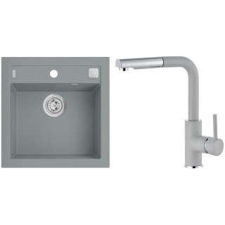 Set Alveus (dřez Formic 20 Beton 81 + baterie Siros Beton 81)