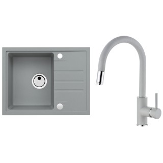 Set Alveus (dřez Intermezzo 30 Beton 81 + baterie Delos Beton 81)