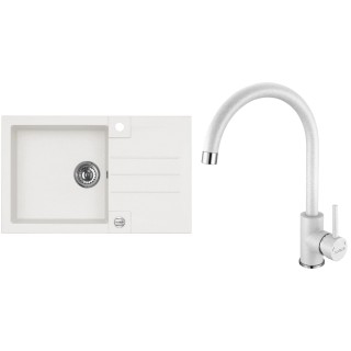 Set Alveus (dřez Rock 130 White 11 + baterie Roxa White 11)