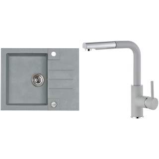 Set Alveus (dřez Rock 30 Beton 81 + baterie Siros Beton 81)