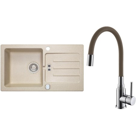 Set Alveus (dřez Victoria 30 Beige 55 + baterie Mintas Béžová/Chrom)