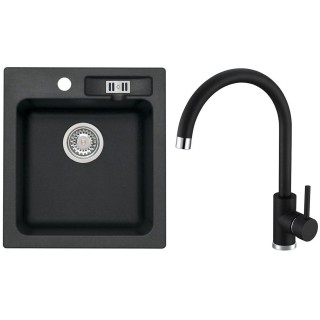 Set Alveus (dřez Victoria 20 Black 91 + baterie Tonia Black 91)