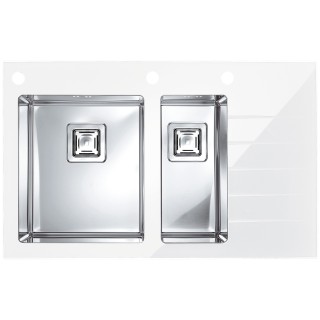 Kuchyňský dřez Alveus Crystalix 20 bílá/satin, levý