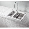 Kuchyňský dřez Alveus Crystalix 20 bílá/satin, pravý Kuchyňský dřez Alveus Crystalix 20 bílá/satin, pravý