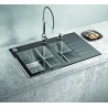 Kuchyňský dřez Alveus Crystalix 20 černá/satin, levý Kuchyňský dřez Alveus Crystalix 20 černá/satin, levý