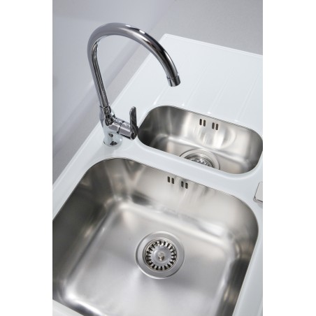 Kuchyňský dřez Alveus Glassix 20 bílá/satin